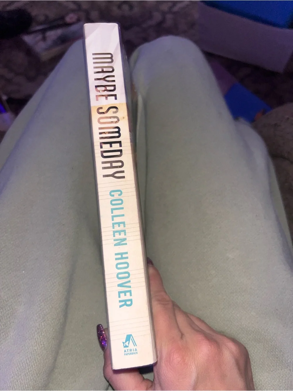 Maybe Someday by - Teal and Cream Paperback Novel